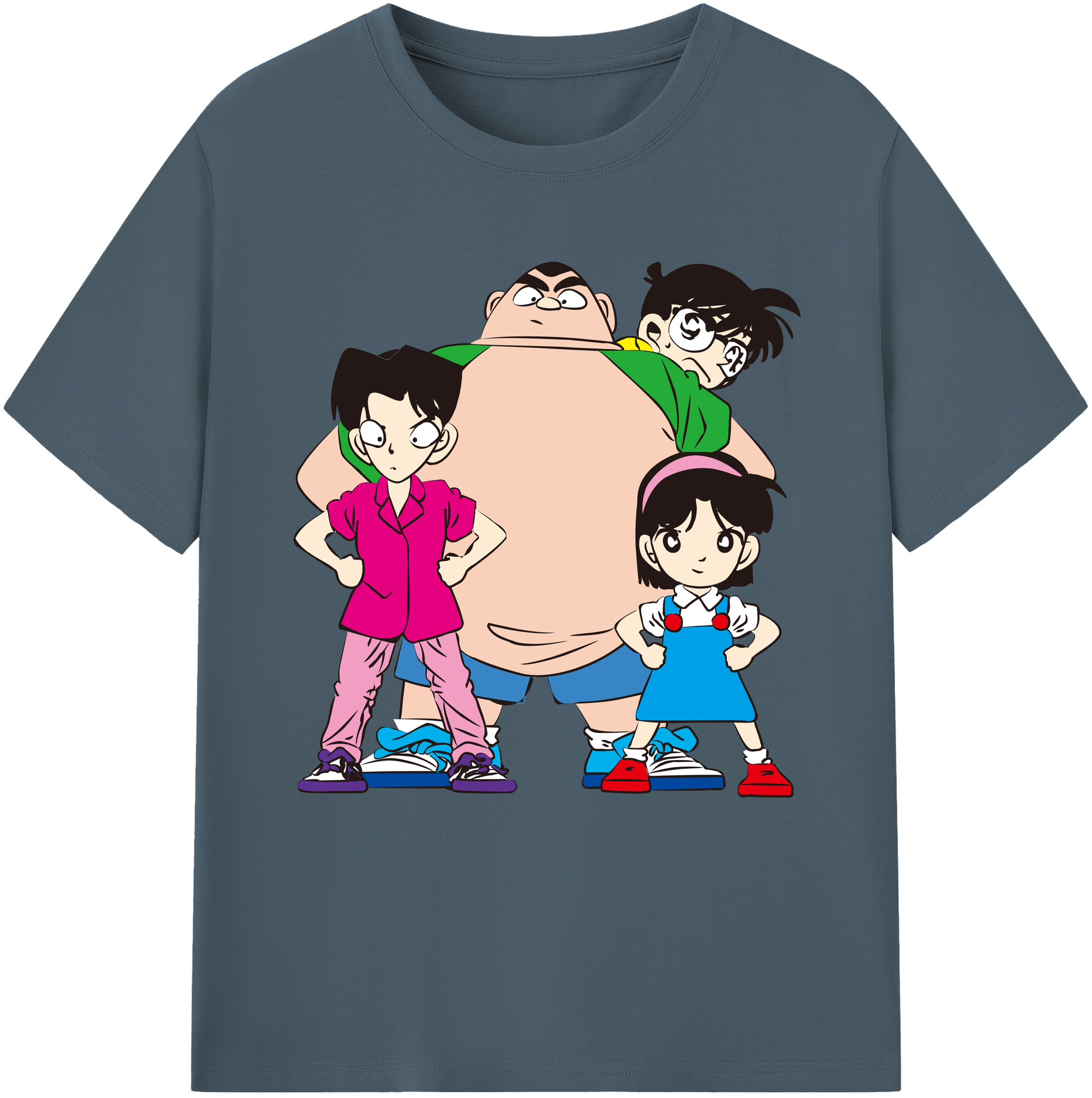 （画像用） 名探偵コナン Detective Conan 綿100％半袖Tシャツ（フロントプリント）